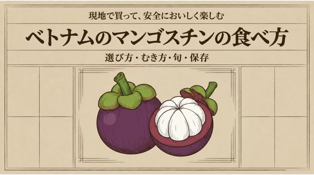 ベトナムのマンゴスチンの選び方・むき方・旬・保存を紹介する食べ方ガイド