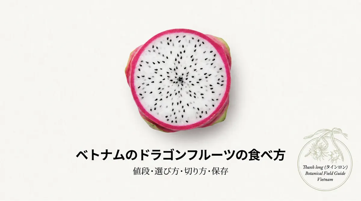 ベトナムのドラゴンフルーツの食べ方。値段、選び方、切り方、保存を紹介
