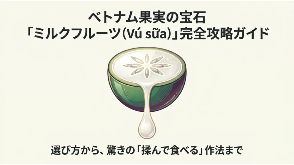 ベトナム果実の宝石「ミルクフルーツ(Vú sữa)」完全攻略ガイド。選び方から、驚きの「揉んで食べる」作法まで