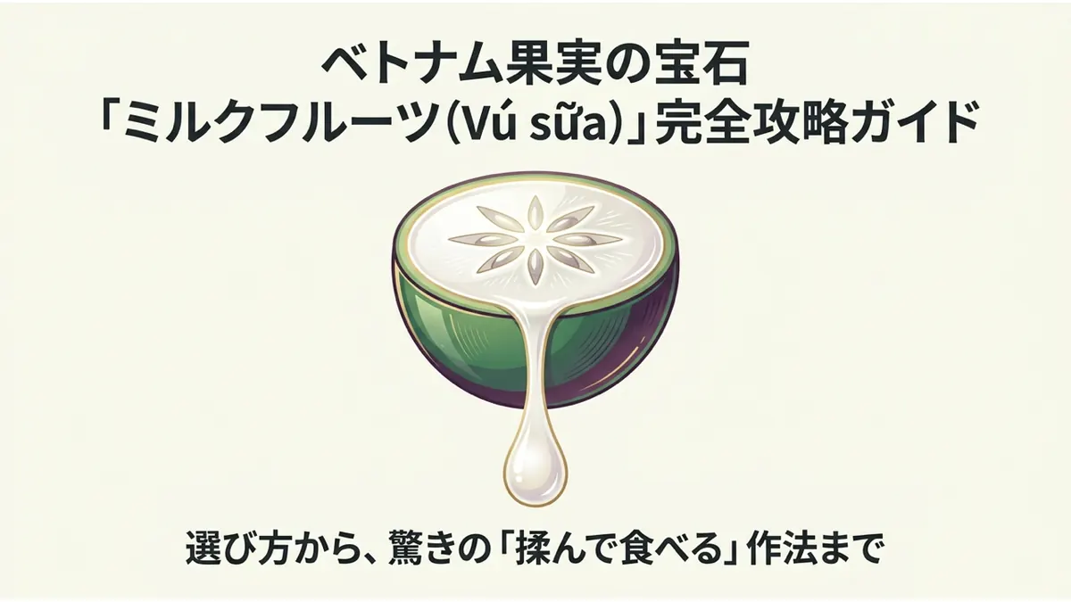 ベトナム果実の宝石「ミルクフルーツ(Vú sữa)」完全攻略ガイド。選び方から、驚きの「揉んで食べる」作法まで