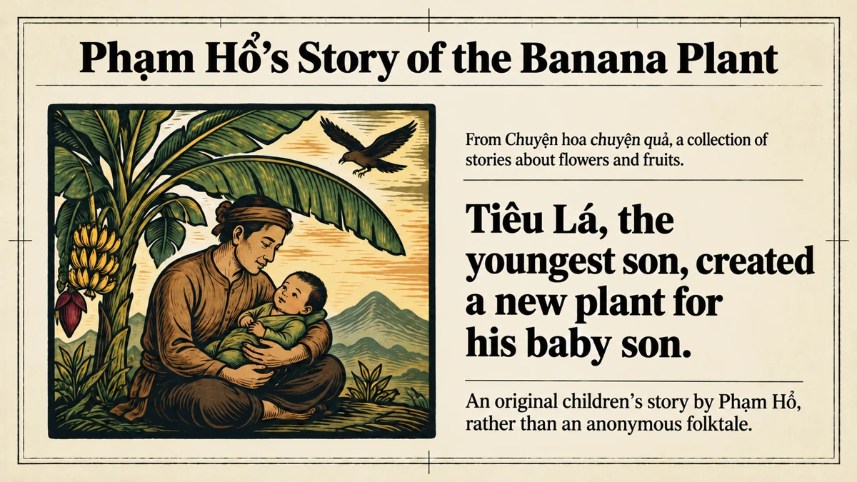 In Phạm Hổ's story, Tiêu Lá is portrayed as a father thinking lovingly of his young son.