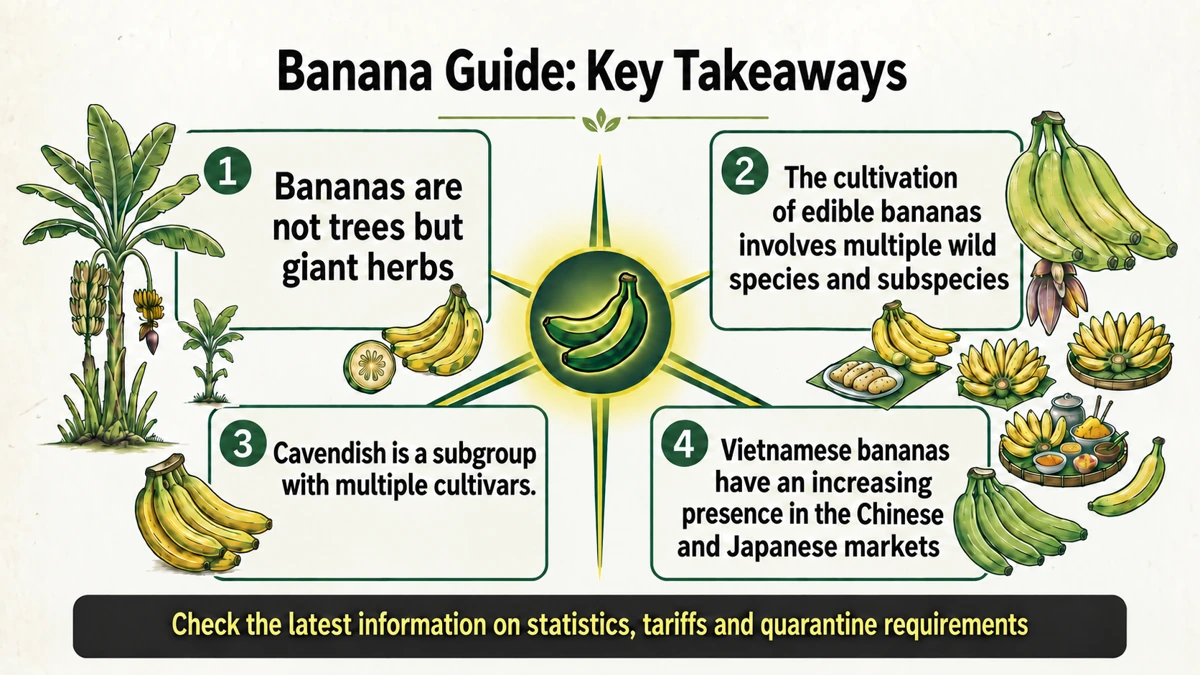 Four perspectives on bananas: biology, domestication, cultivars and markets.