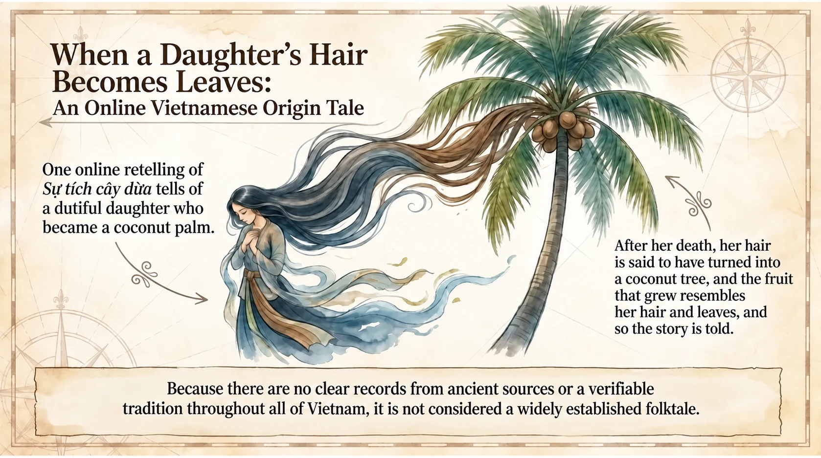 A scene from an online Vietnamese coconut origin tale