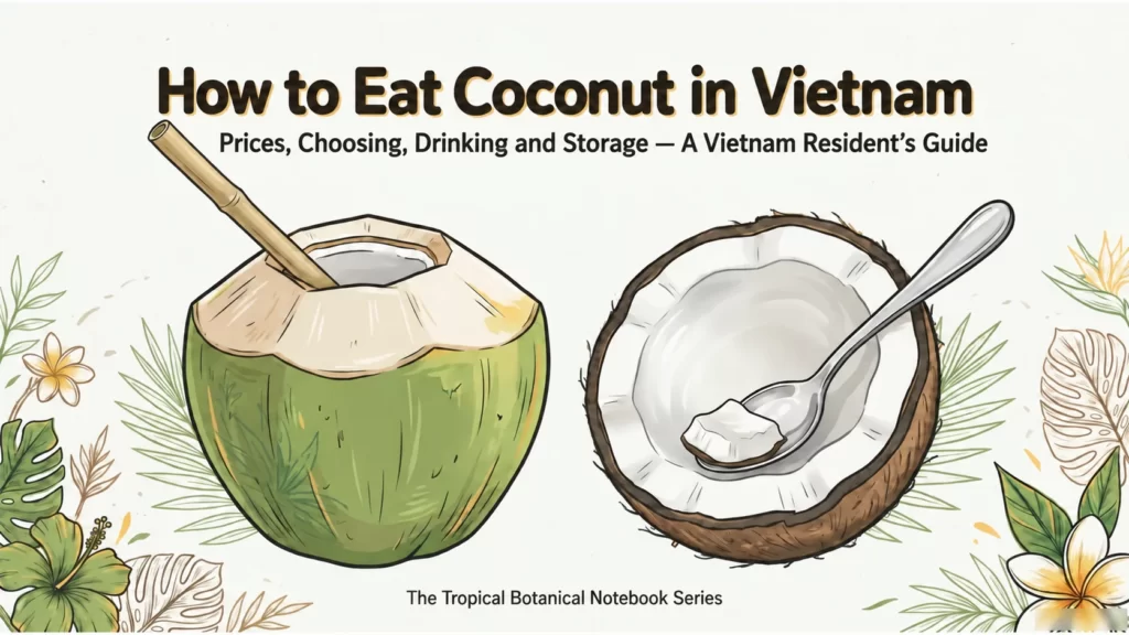 How to Eat Coconut in Vietnam: prices, choosing, drinking, and storage