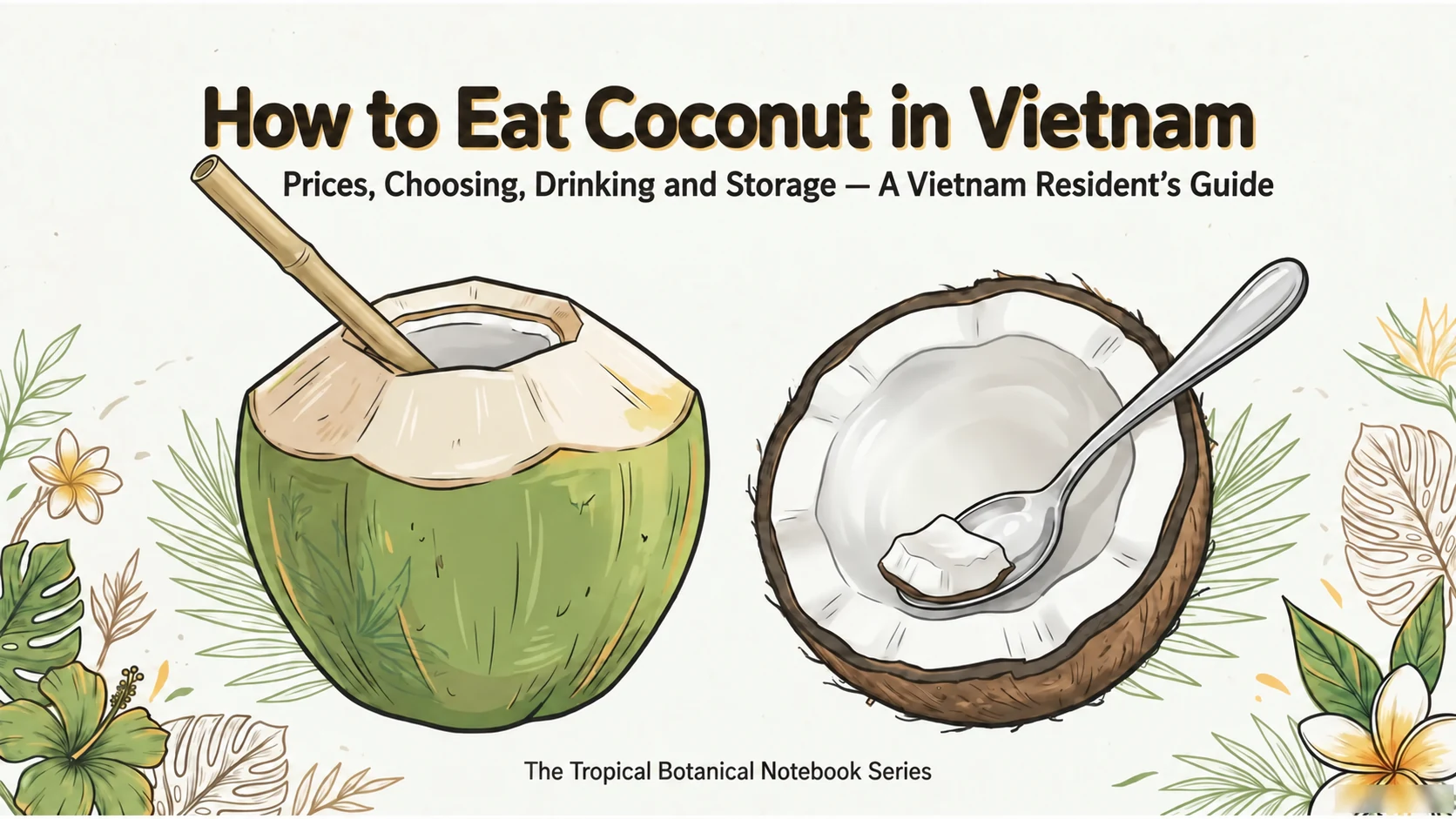How to Eat Coconut in Vietnam: Prices, Choosing, Drinking and Storage