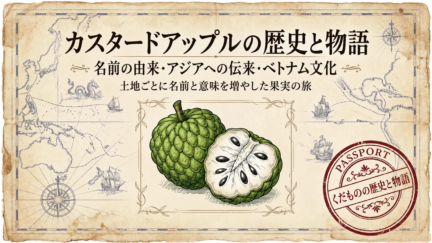 カスタードアップルの歴史と物語|名前の由来・アジア伝来・テト文化