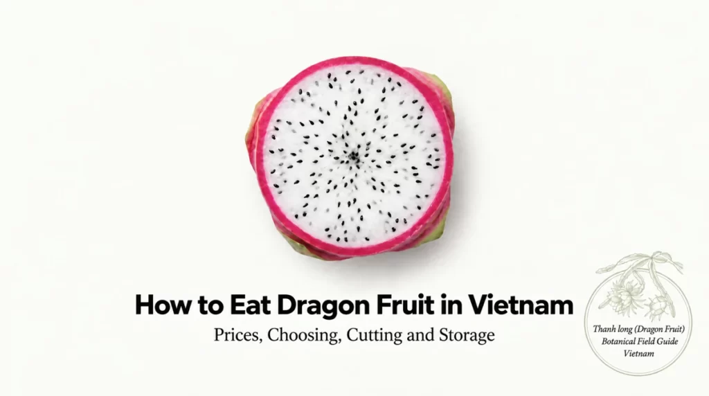 How to Eat Dragon Fruit in Vietnam cover: prices, choosing, cutting and storage