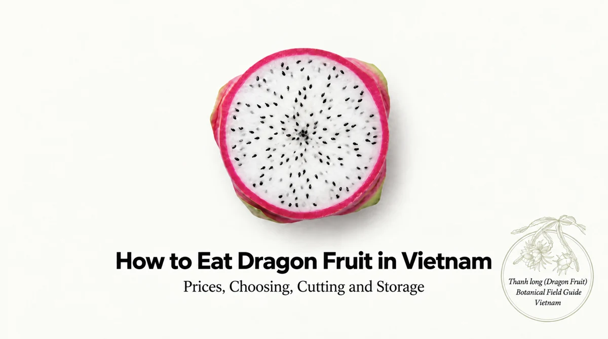 How to Eat Dragon Fruit in Vietnam cover: prices, choosing, cutting and storage