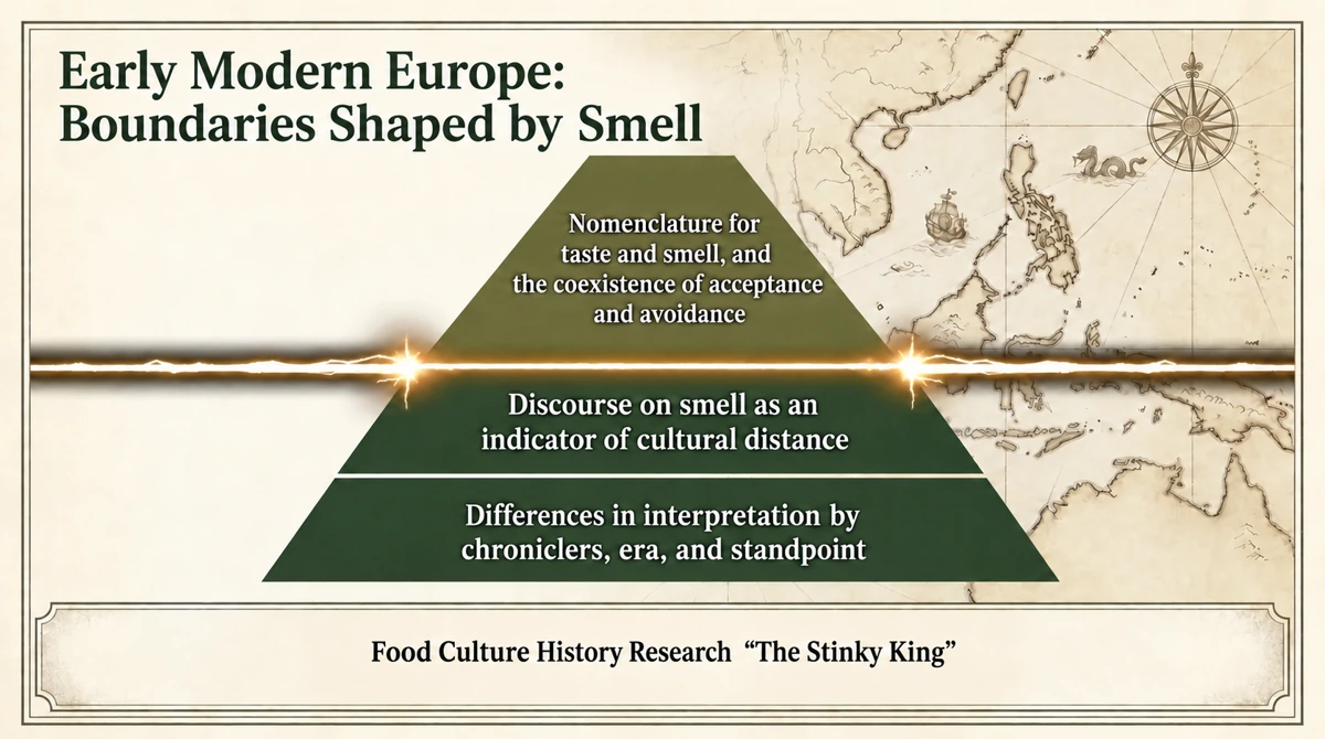 Judgments about aroma could express cultural distance. Read accounts with attention to the writer, period and social position.