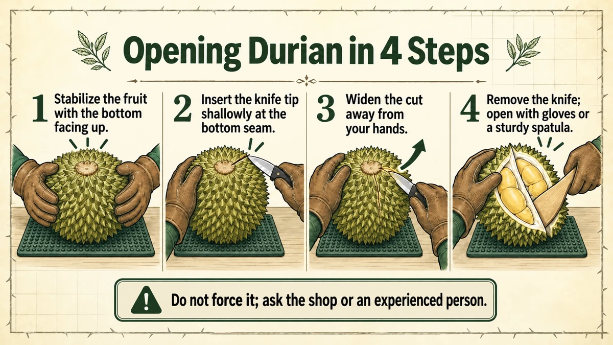 Keep the blade away from your hands. If it is difficult, ask the shop or someone experienced.