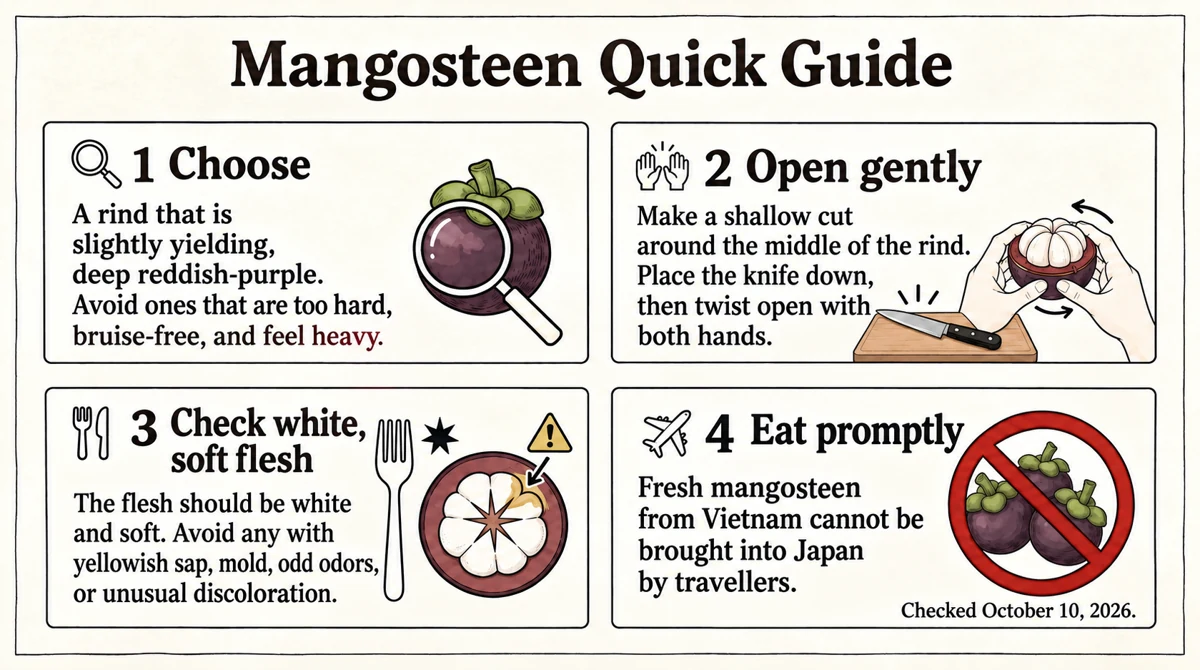 The essentials of choosing, opening, checking the flesh and Japan’s import rules.