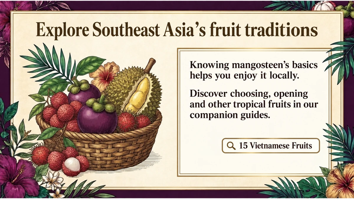 For choosing and opening the fruit, see the companion guide to eating mangosteen.
