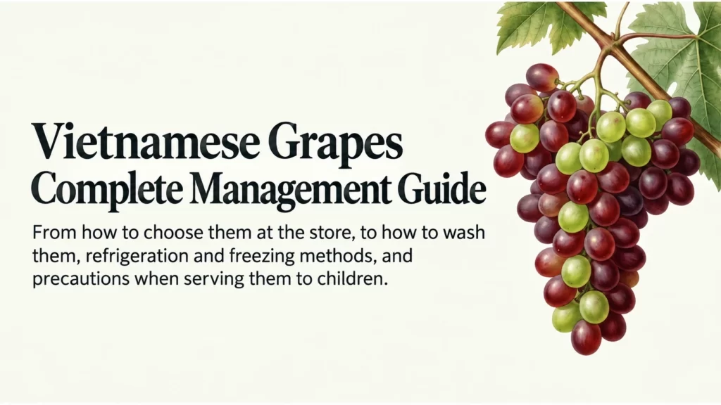 Red and green grapes introducing the buying and eating guide
