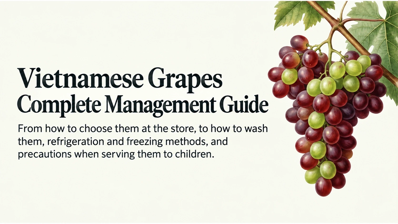 Red and green grapes introducing the buying and eating guide