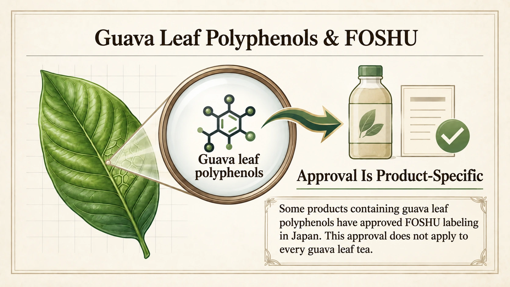 Guava leaf tea and product-specific FOSHU approval