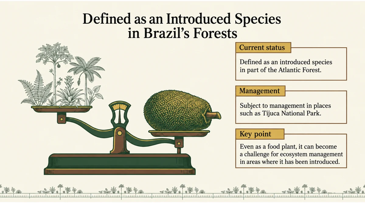 Jackfruit is established in parts of the Atlantic Forest and subject to management.