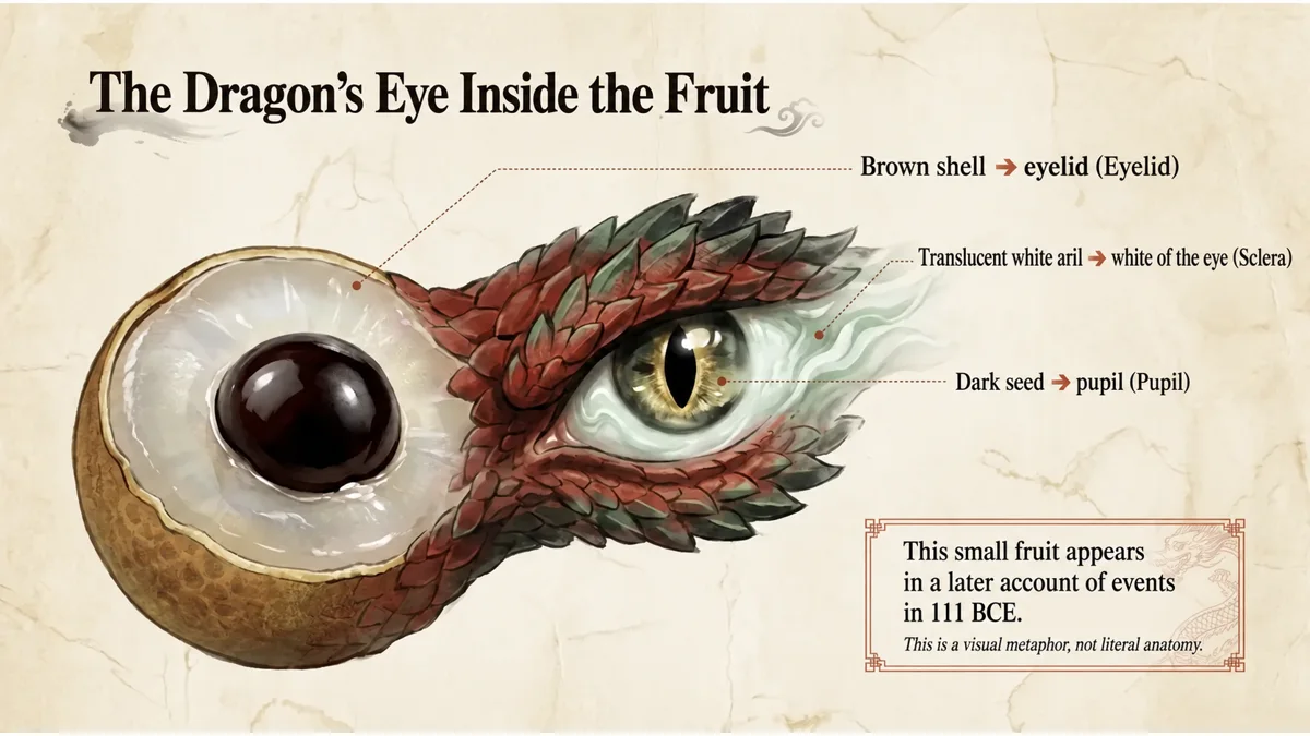 The small “dragon’s eye” appears in a later account describing events in 111 BCE.