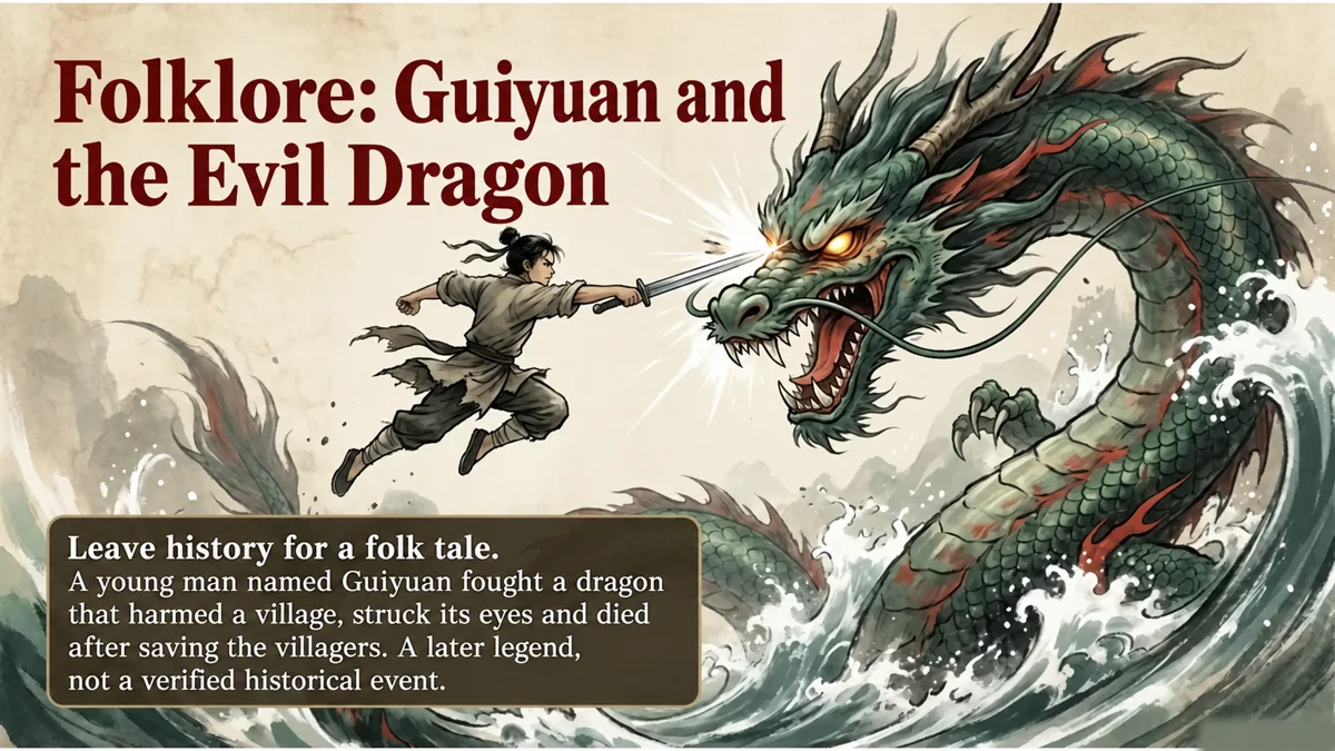 A dragon-eye tale belongs to folklore rather than recorded history.