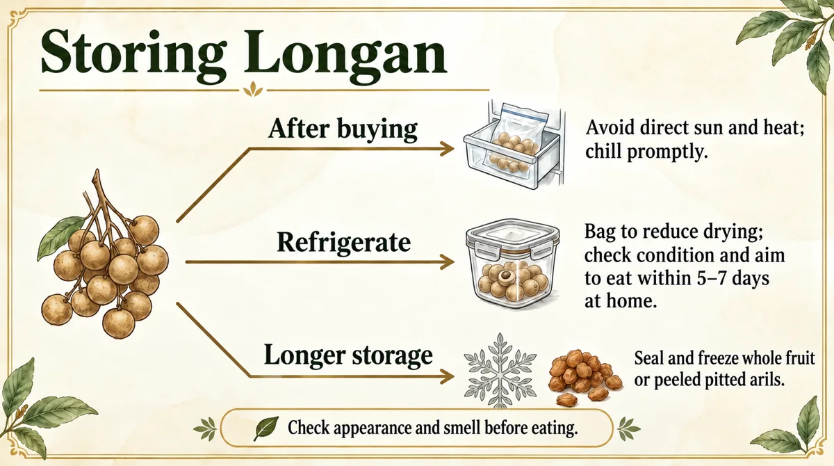 Chill promptly, refrigerate in a bag and check the condition within about five to seven days at home.