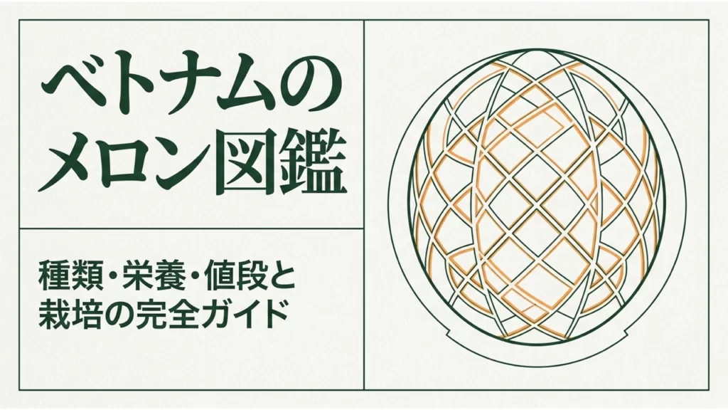 ベトナムのメロンの種類・栄養・値段を紹介する導入図