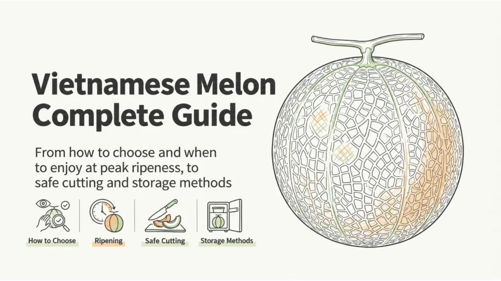 A guide to choosing, ripening, cutting and storing melons in Vietnam