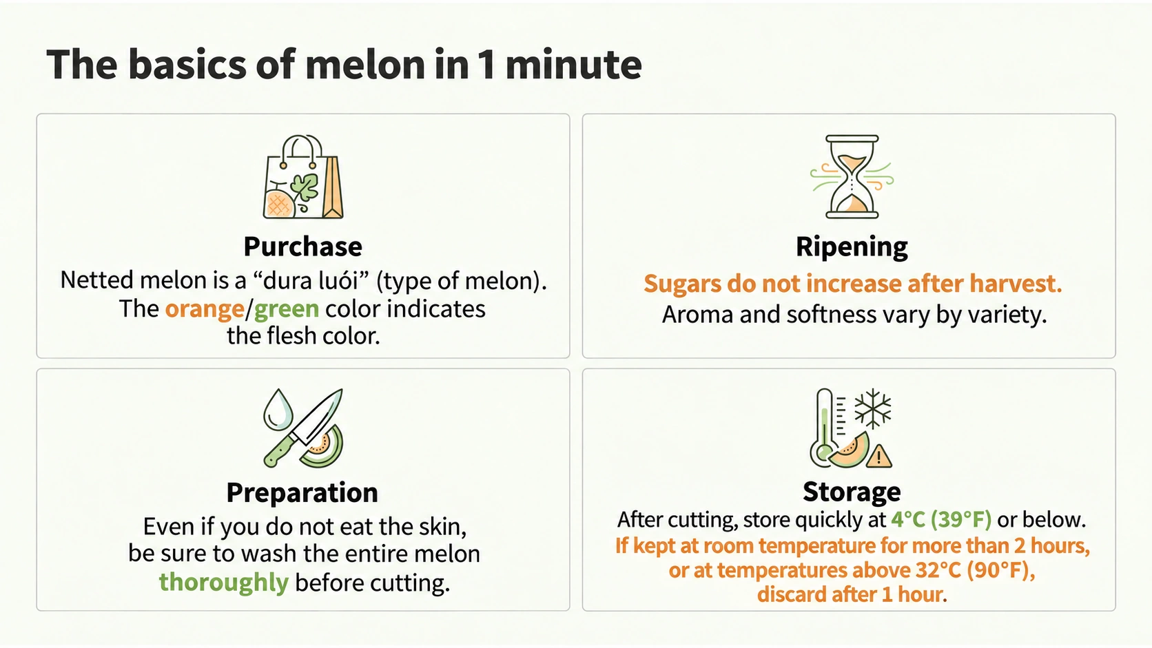 Four essentials: check the label, understand ripening, wash the rind and refrigerate after cutting