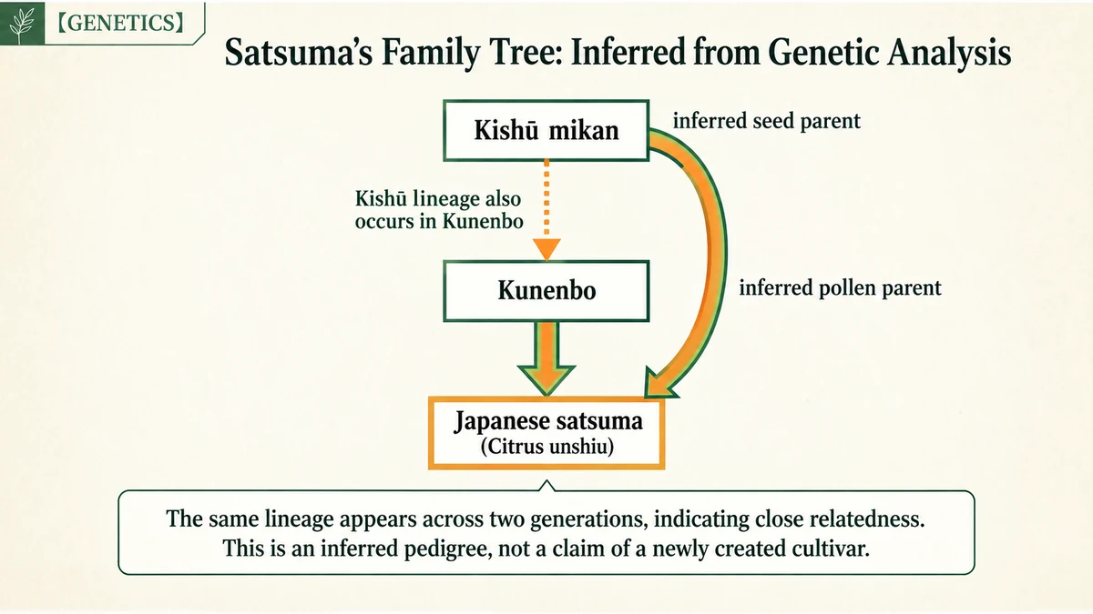 Kishū appears across two generations of the satsuma’s family tree.
