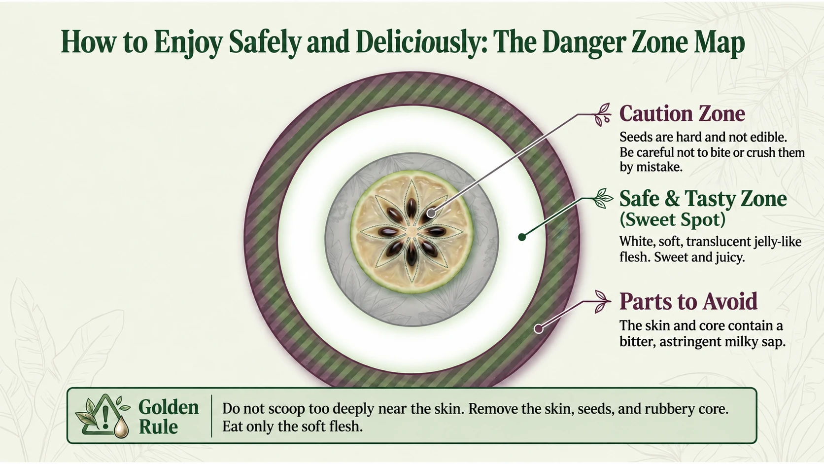 Edible flesh and parts to avoid