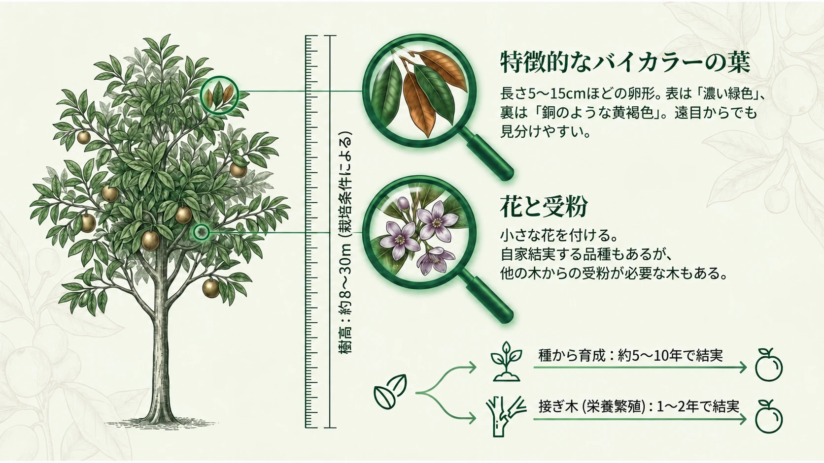 樹木・葉・花と受粉
