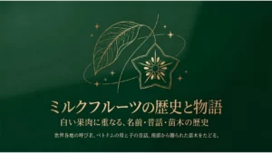ミルクフルーツの歴史と物語