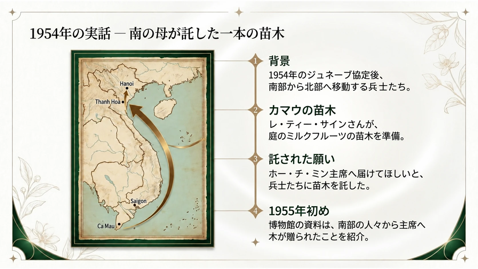 南部から贈られた苗木