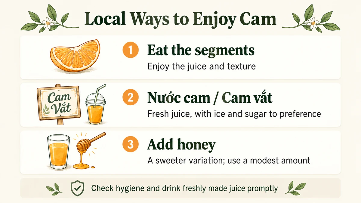 Local favourites: check hygiene and drink freshly made juice promptly.