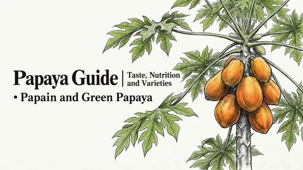 Papaya Guide: taste, nutrition, varieties, papain and green papaya