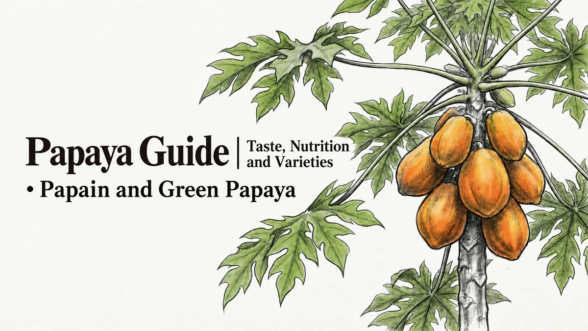 Papaya Guide: taste, nutrition, varieties, papain and green papaya