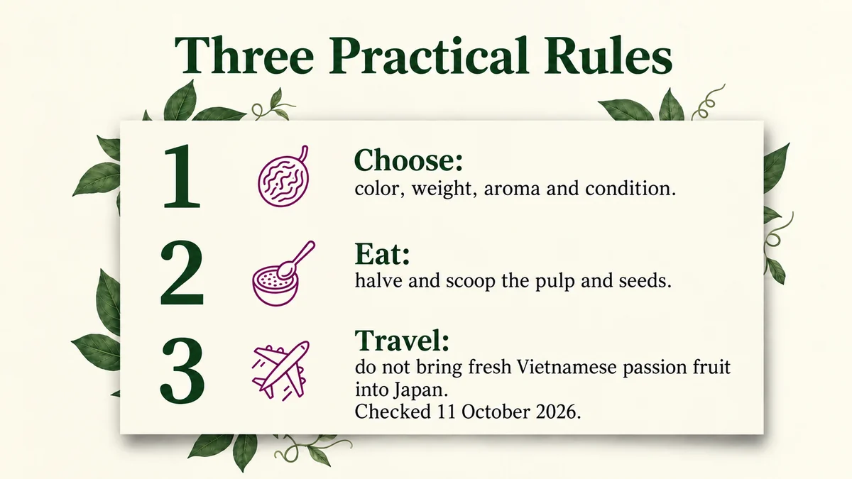 Choose carefully, enjoy locally and leave the fresh fruit in Vietnam.