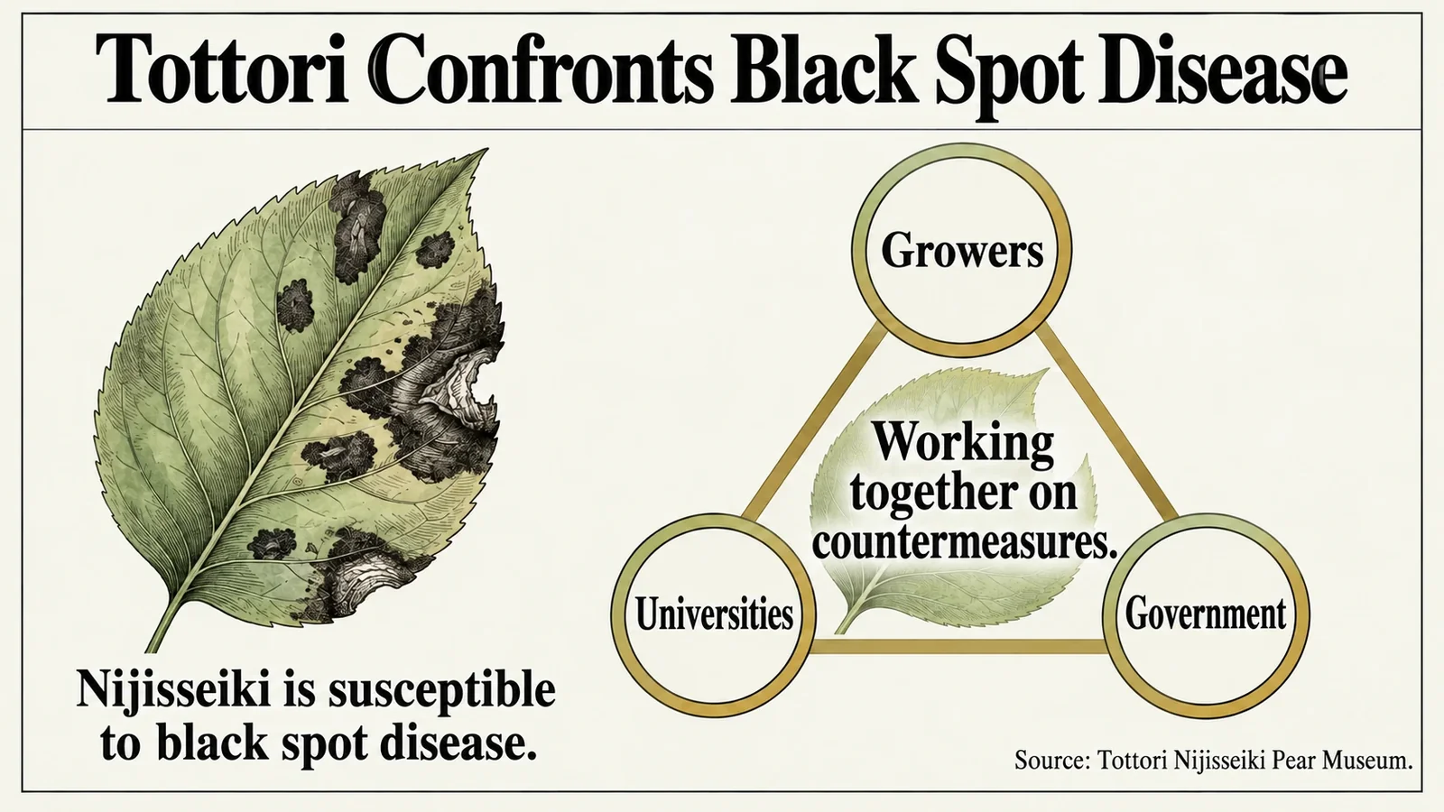Tottori growers, researchers and public agencies confronting black spot disease