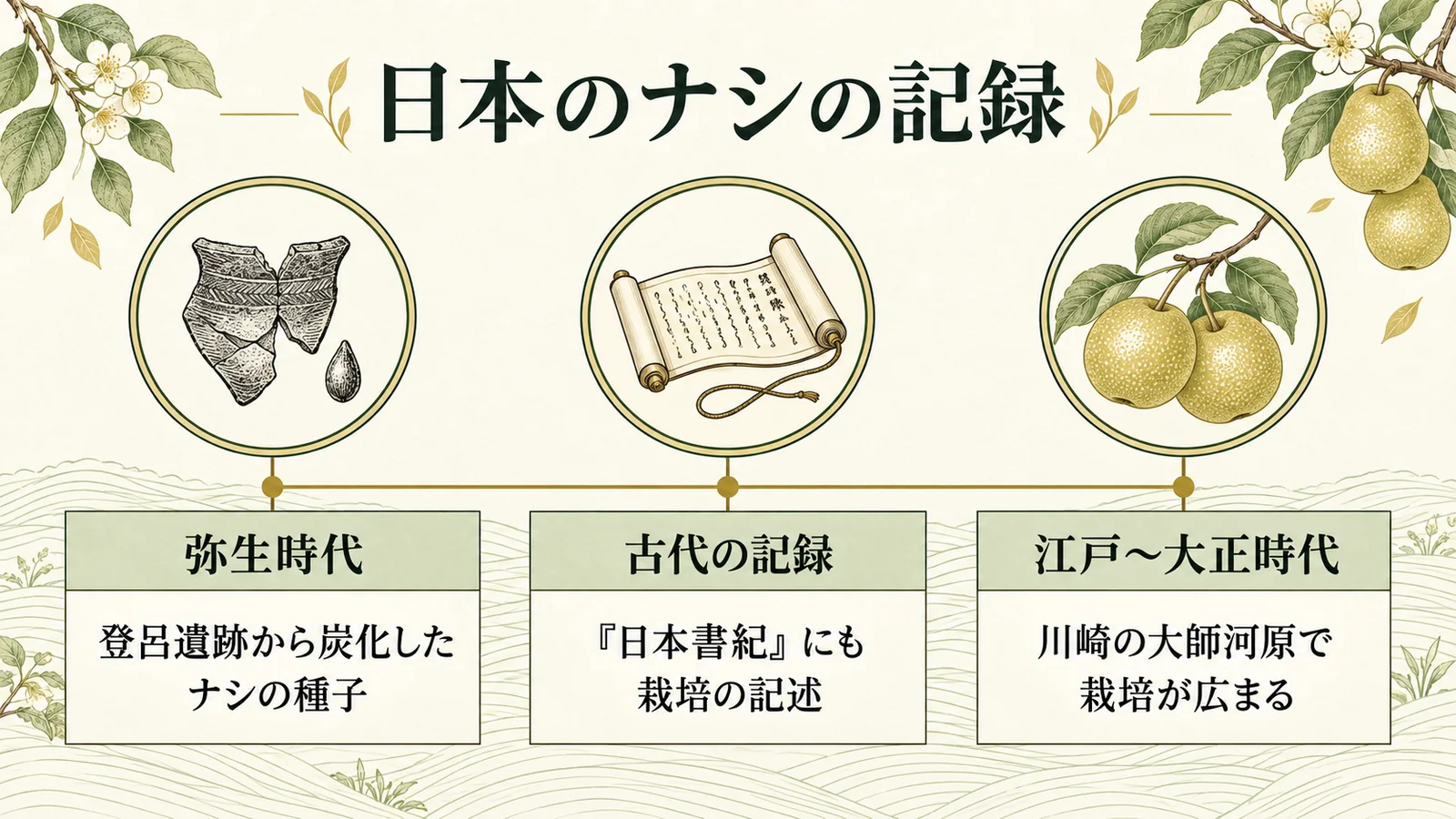日本のナシの記録
