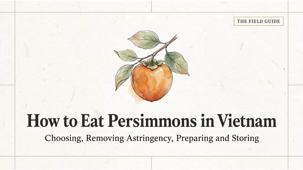 Choosing, preparing and storing persimmons bought in Vietnam.