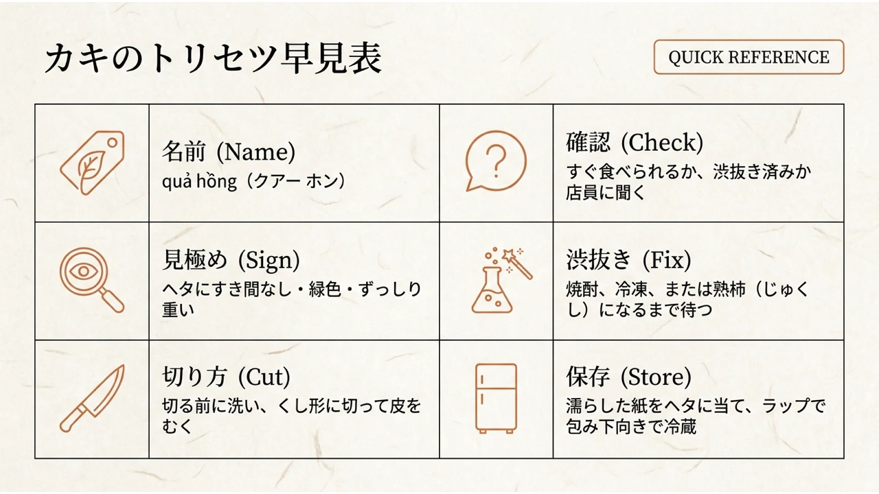柿を買って食べるまでの6つの確認ポイント