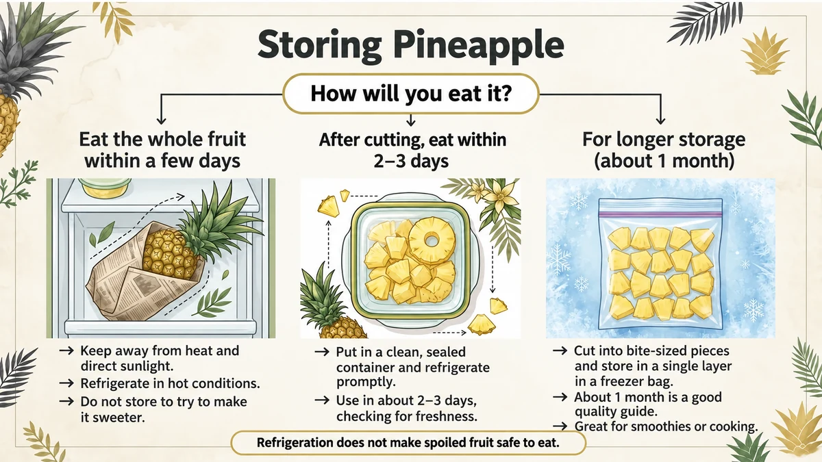 Storage options to suit when you plan to eat it.