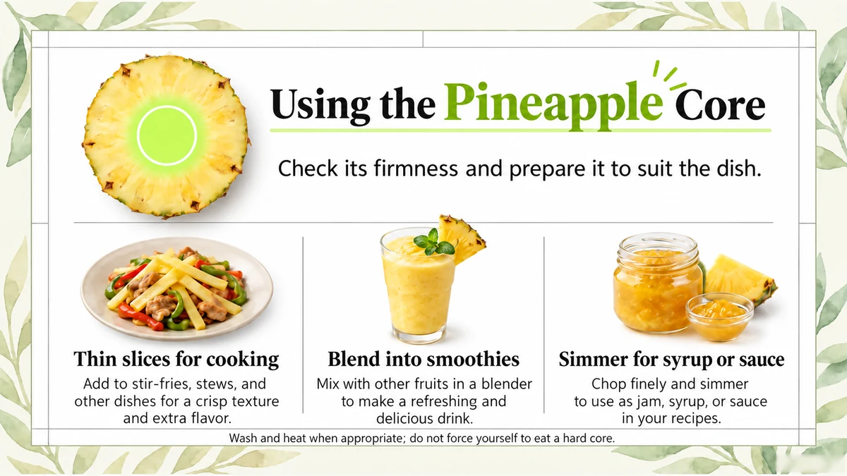 Check the firmness of the core and prepare it to suit the dish.