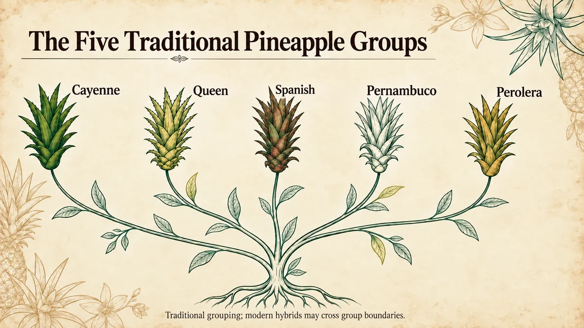 The five traditional groups: Cayenne, Queen, Spanish, Pernambuco and Perolera.