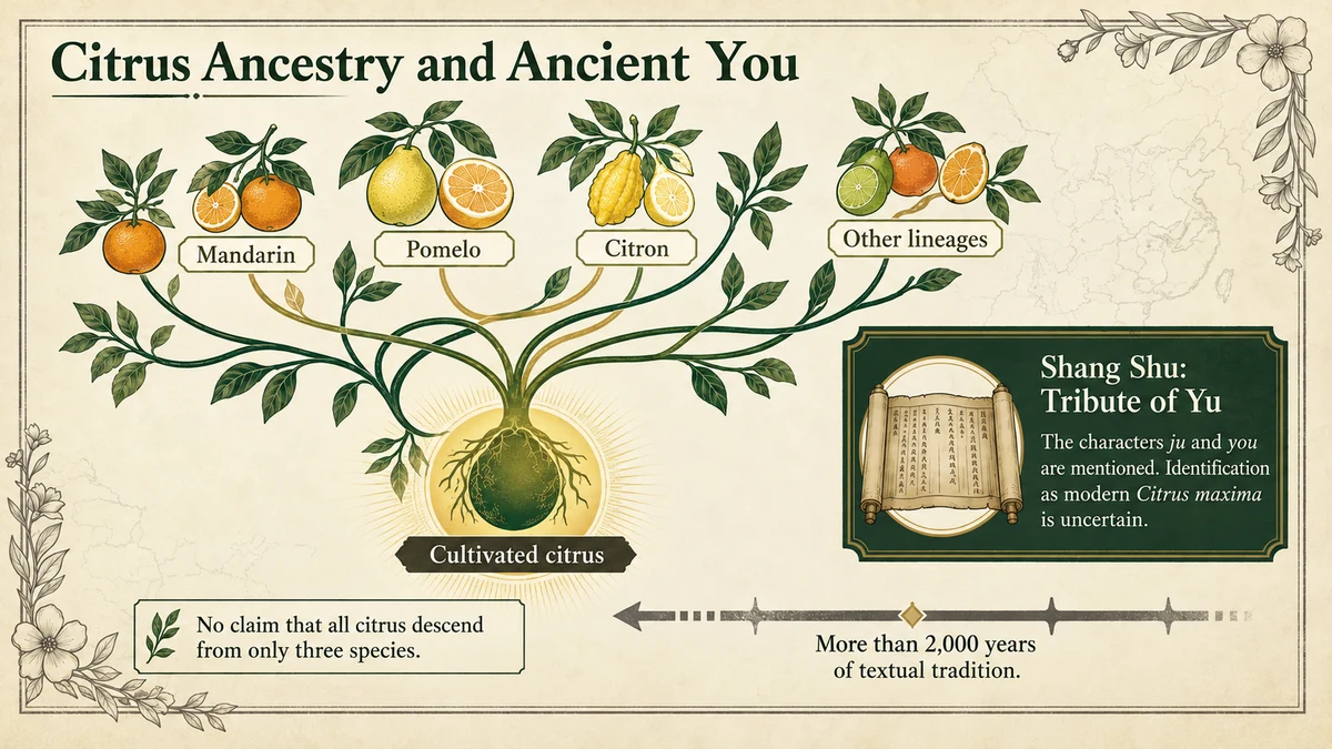 Pomelo is one of the major ancestral lineages contributing to cultivated citrus.