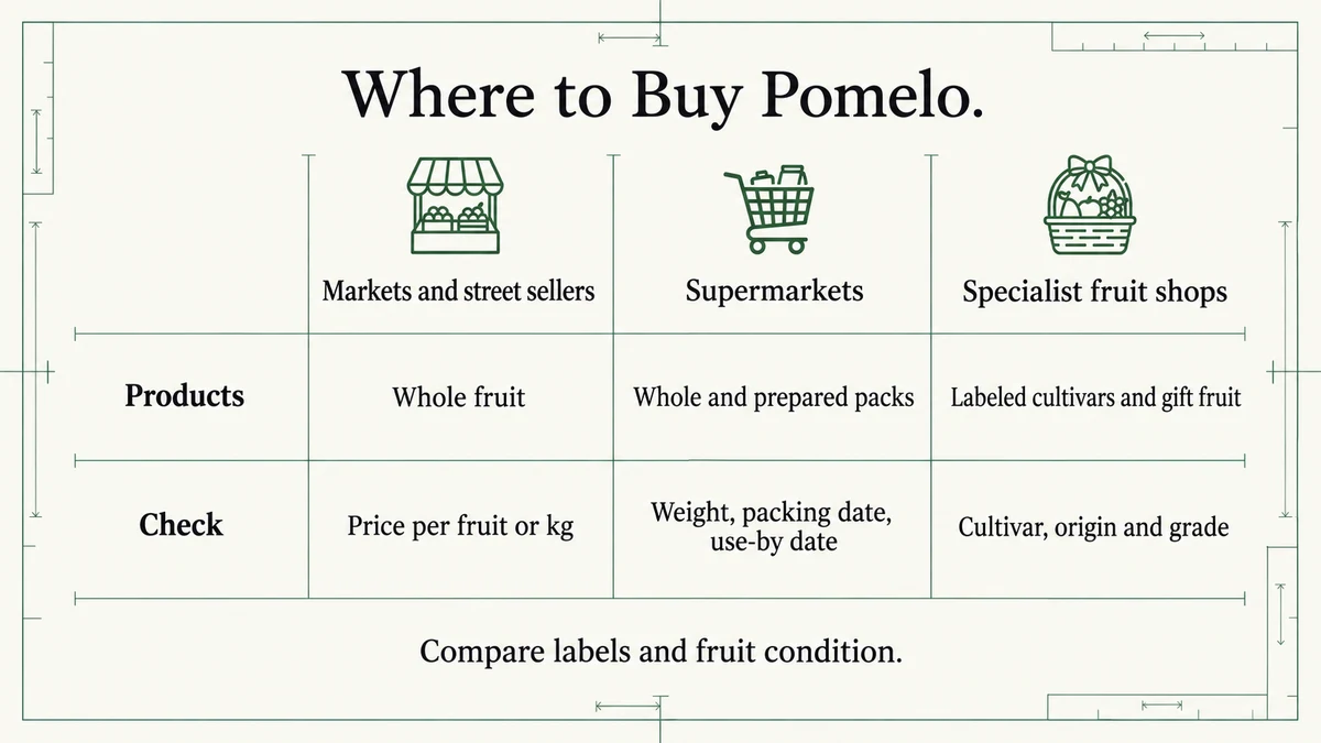 Check cultivar, origin, weight and price labels at the shop.