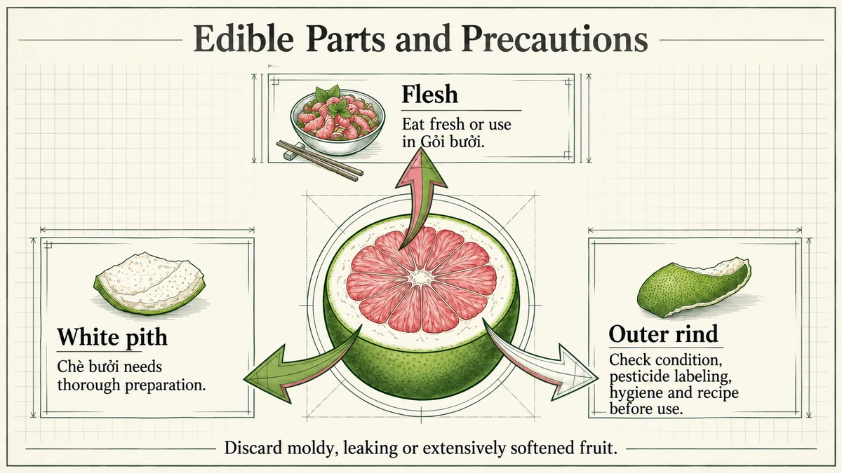 Pith used in cooking needs hygienic handling and thorough preparation.