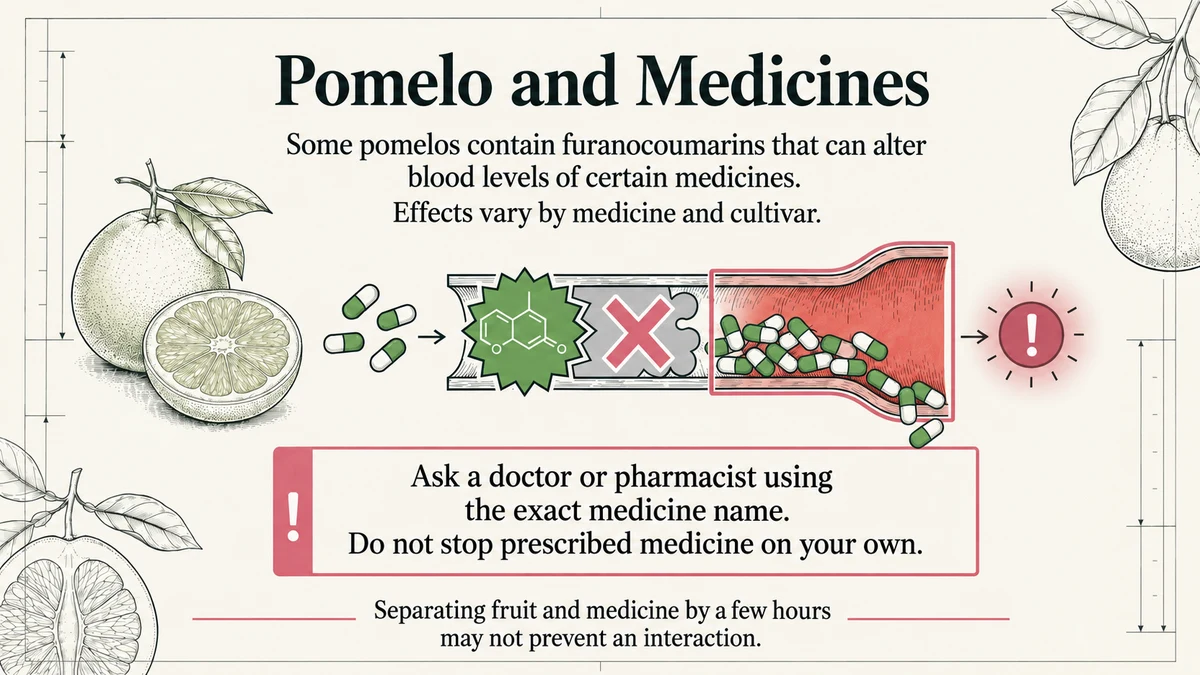 Ask a doctor or pharmacist whether your medicine requires avoiding pomelo.