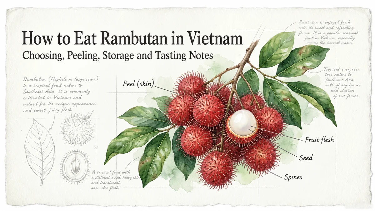 How to Eat Rambutan in Vietnam