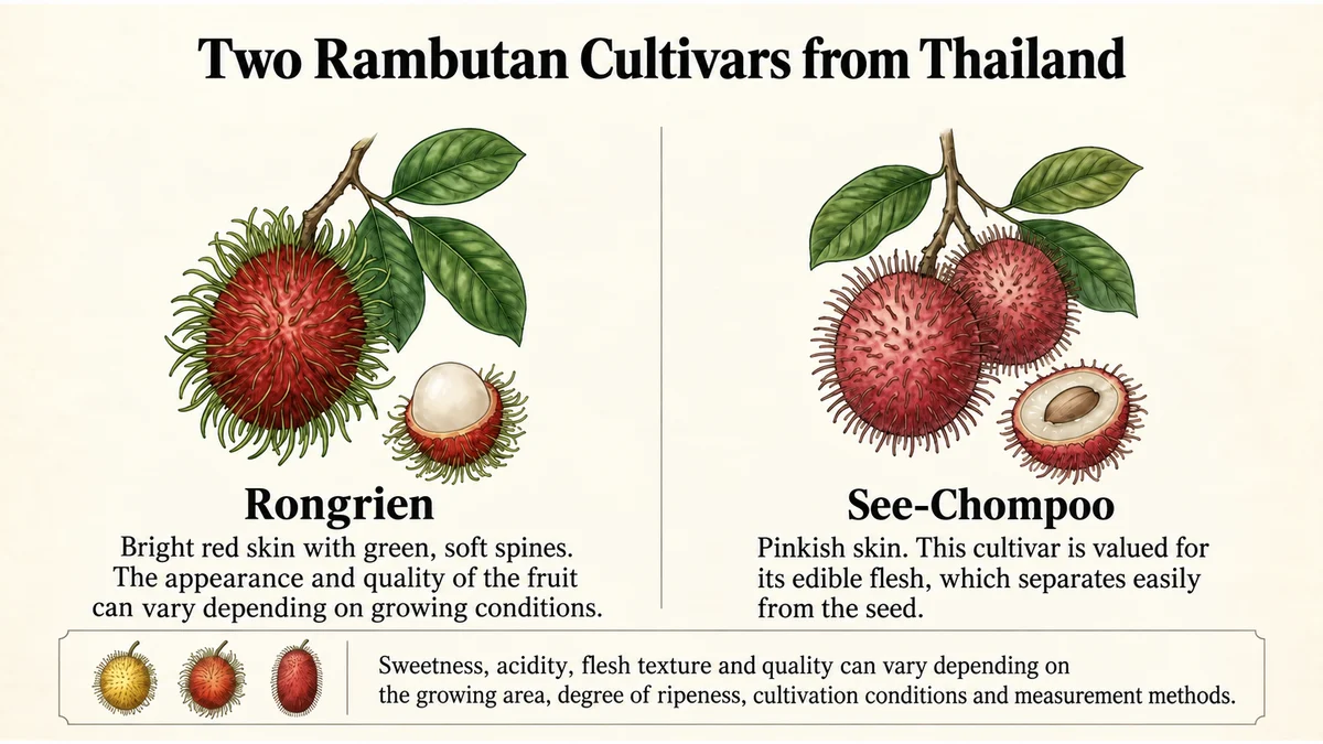 Rongrien and See-Chompoo, two well-known Thai cultivars.