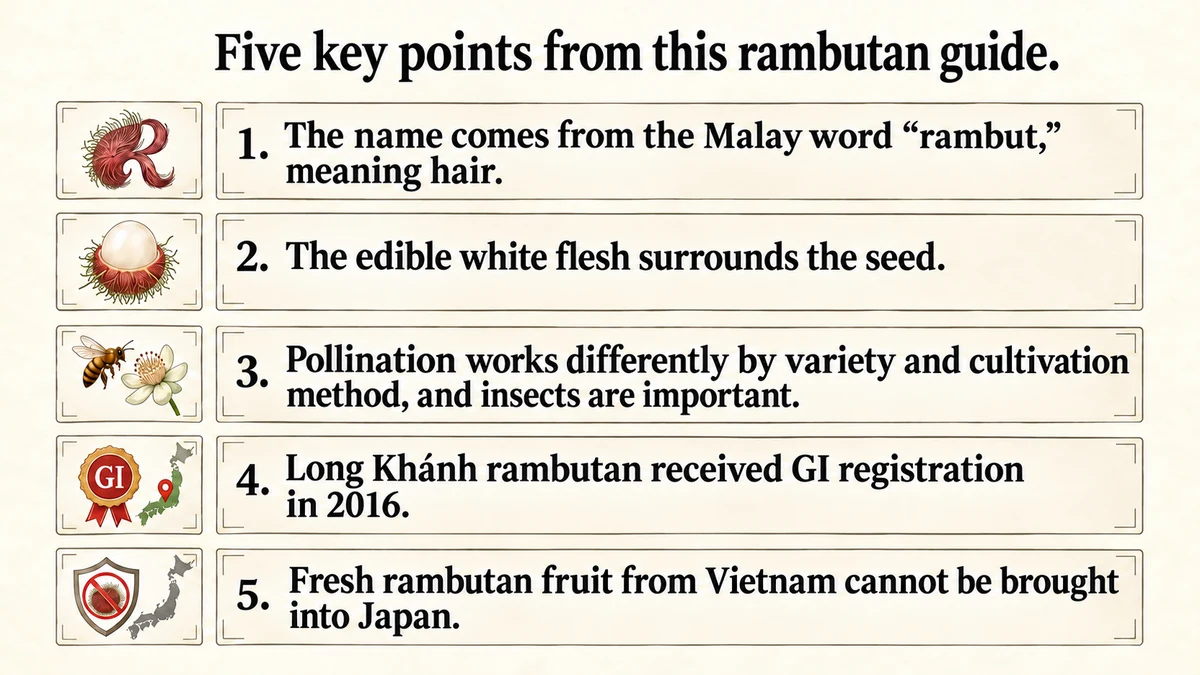 Five key points from this rambutan guide.