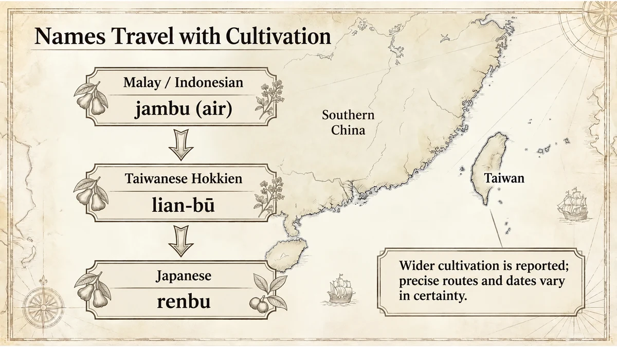 New names and wider cultivation: the precise dates and routes are not equally well documented.